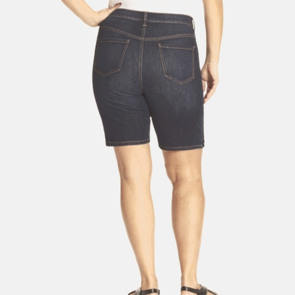 Faded Glory Womens Plus Size  Blue Jean Shorts Relaxed Fit Size 18 - Picture 2 of 3